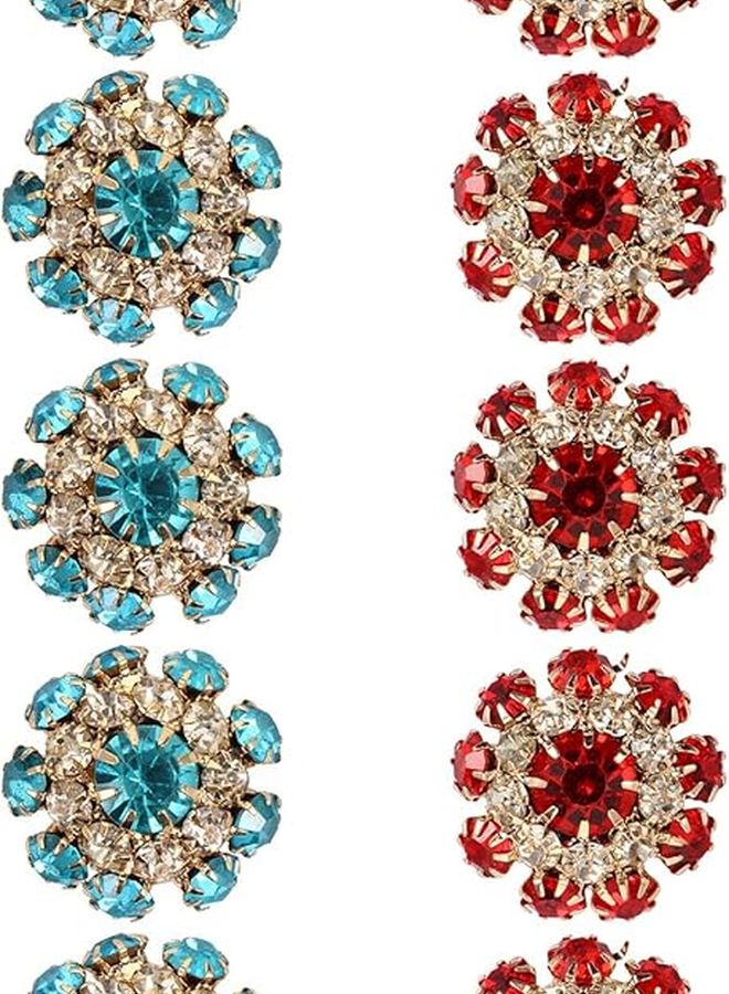 Safigle 10pcs Rhinestone Sewing Buttons Metal Fasteners for Overcoat DIY Luxury Craft - Image 1